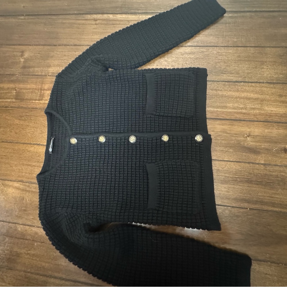 Black Button-Up Cardigan
